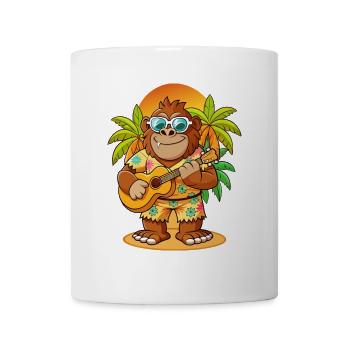 Lustige Bigfoot Cartoon Sommer Strand Sonnenbrille - Tasse - Weiß - Vorne