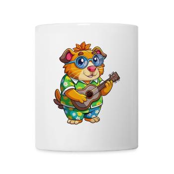 Lustige Meerschweinchen Cartoon Sommer Strand Sonnenbrille - Tasse - Weiß - Vorne
