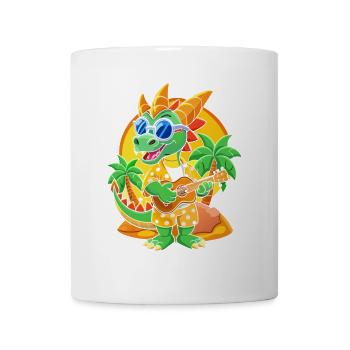 Lunettes de soleil de plage d’été de dessin animé de dragon drôle - Mug blanc - blanc - Devant