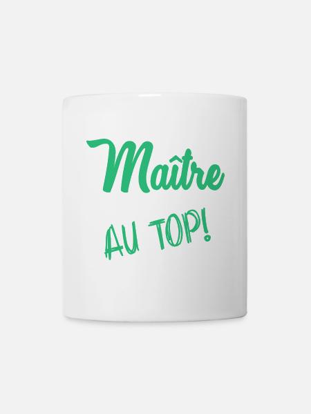 MAÎTRE. MERCI. MERCI MAÎTRE. MAITRE. CADEAU MAÎTRE - Mug blanc - blanc