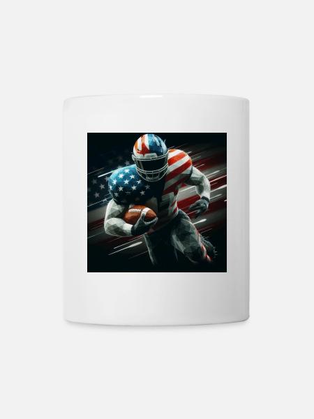 Patriotic American Football - Mug - white