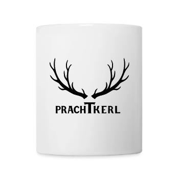 Prachtkerl Hirschgeweih Geschenk - Idee - Tasse - Weiß - Vorne