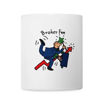 Broker Fee - Tasse - Weiß - Vorne