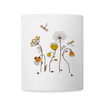 Herbstblumen, Autumn - Tasse - Weiß - Vorne