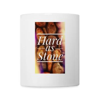 Hart wie Stein Typografie - Tasse - Weiß - Vorne