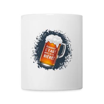 Économisez l’eau – buvez de la bière - Mug blanc - blanc - Devant