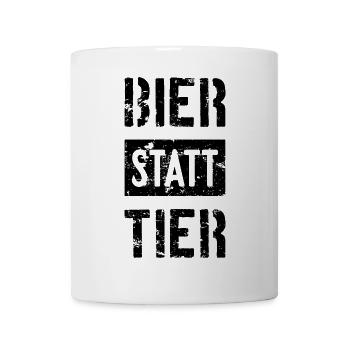 BIER STATT TIER - Tasse - Weiß - Vorne