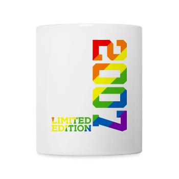 LGBTQ 2007 ARC-EN-CIEL QUEER 18E ANNIVERSAIRE PRIDE - Mug blanc - blanc - Devant
