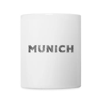 Munich Bavière German City Hatching lettrage - Mug blanc - blanc - Devant