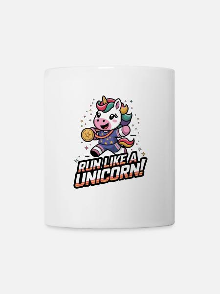 Renne wie ein Einhorn! - Tasse - Weiß