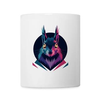 Low-poly Squirrel - Mug - white - Front