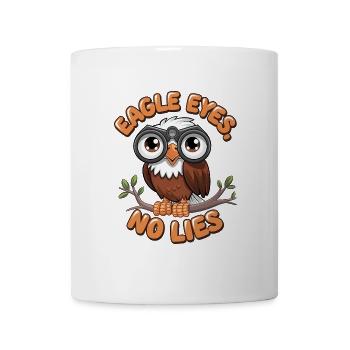 Des yeux d’aigle, pas de mensonges - Mug blanc - blanc - Devant