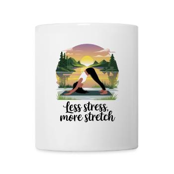 Less Stress, More Stretch - Mug - white - Front