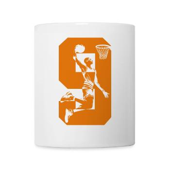 NUMMER 9 BASKETBALL 9. GEBURTSTAG - Tasse - Weiß - Vorne