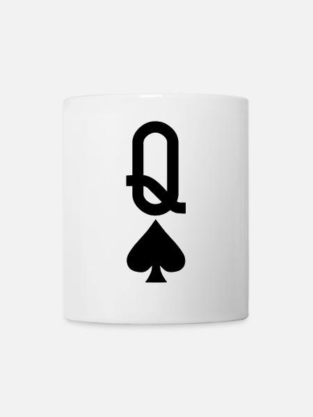 Carte à jouer au poker - Spades Lady - Mug blanc - blanc