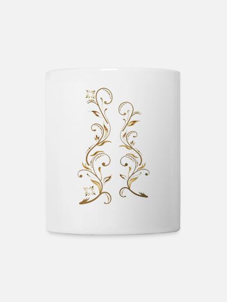 Blumenranken - Tasse - Weiß