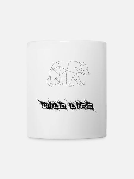 Geometrischer Bär - Tasse - Weiß