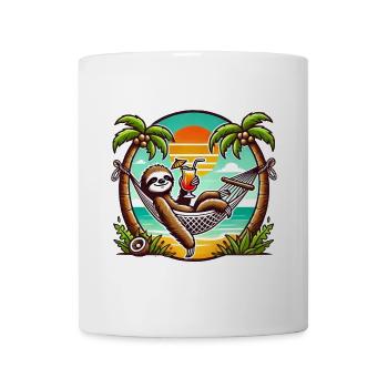 Sloth in the hammock - Mug - white - Front