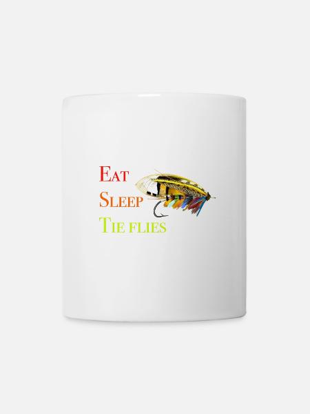 Essen Schlaf Krawattenfliegen - Tasse - Weiß