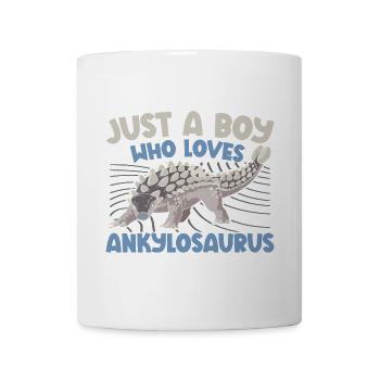 Just A Boy Who Loves Ankylosaurus Dinosaur Dino - Tasse - Weiß - Vorne