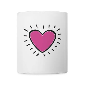 Pink Heart Burst Logo - Mug - white - Front