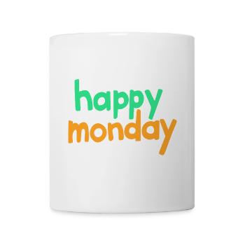 happy monday - Tasse - Weiß - Vorne
