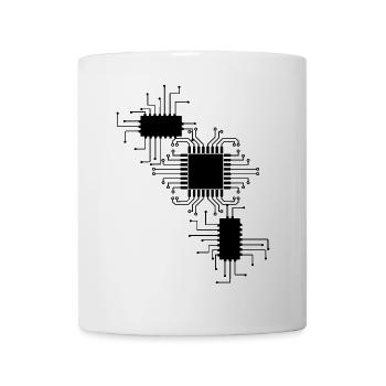 electrician electrical electronics occupation voltage CPU - Mug - white - Front