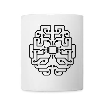 electrician electrical electronics occupation voltage CPU - Mug - white - Front