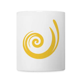 gelbes Muster gelb Geschenkidee - Tasse - Weiß - Vorne