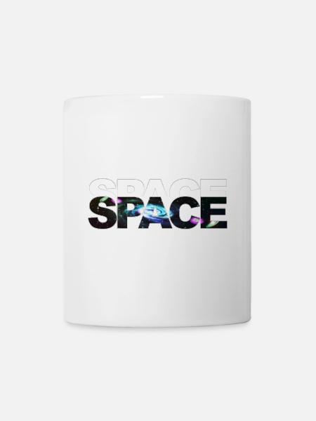 Space Schriftzug Galaxie-Texture - Tasse - Weiß
