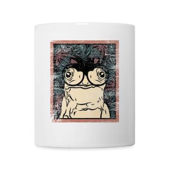 Quakender Laubfrosch Gartenteich - Tasse - Weiß - Vorne