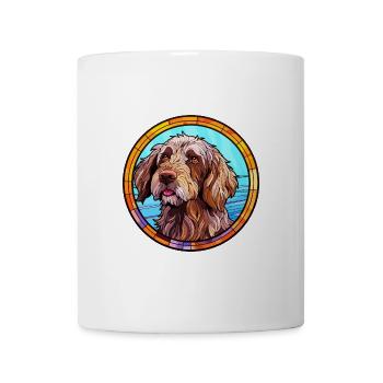 Pudelpointer Hunderasse Buntes Glas Buntes Wate - Tasse - Weiß - Vorne