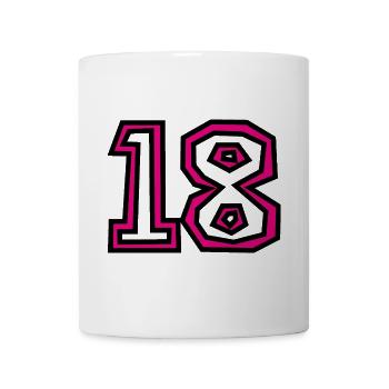 18. 18 YEARS OLD. 18th ANNIVERSARY. BIRTHDAY 18 YEARS. - Mug - white - Front