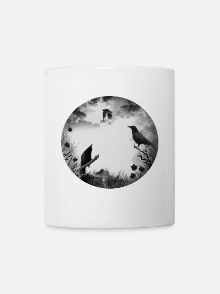 Gothik Krähen Raben - Tasse - Weiß