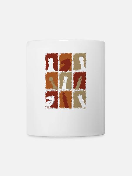 Schachfiguren Retro - Tasse - Weiß