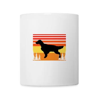 Englisch Setter Hundeliebhaber Silhouette Vintage Sonnenuntergang - Tasse - Weiß - Vorne
