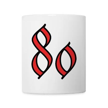 80. 80 ANS. 80e ANNIVERSAIRE. ANNIVERSAIRE 80 ANS. - Mug blanc - blanc - Devant