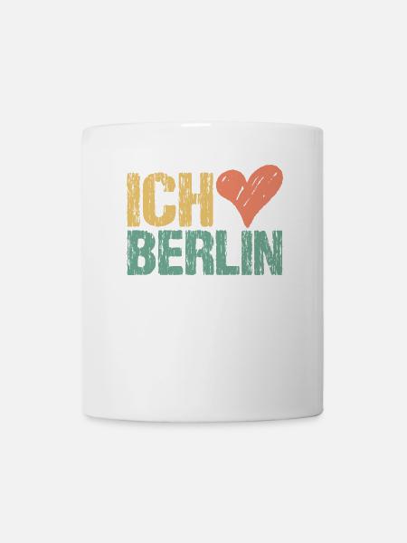 Ich liebe Berlin Vintage Herz | Retro Hauptstadt - Tasse - Weiß