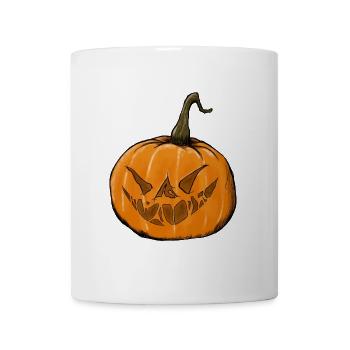 Halloween Horror Kürbis - Tasse - Weiß - Vorne