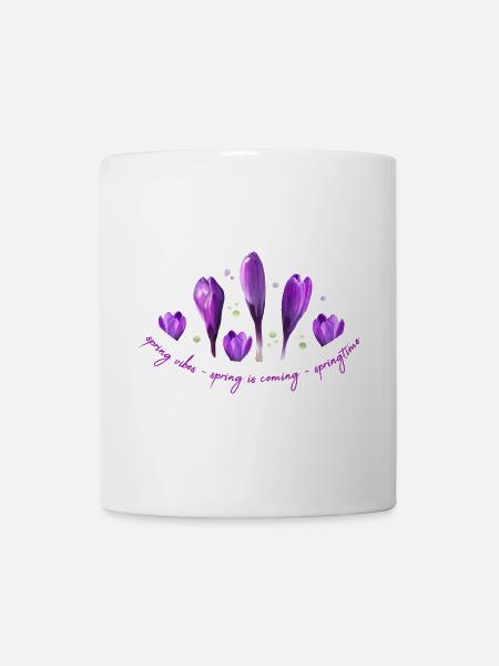 Krokusse Frühling - Tasse - Weiß