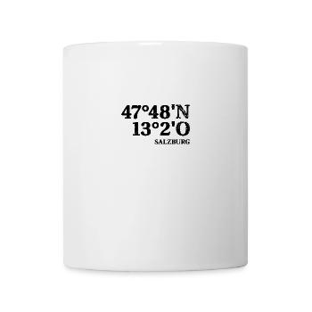 Salzburg Koordinaten - Tasse - Weiß - Vorne