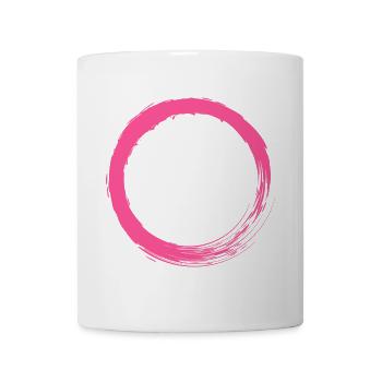 Rosa Kreis Kreisform anpassbar - Tasse - Weiß - Vorne