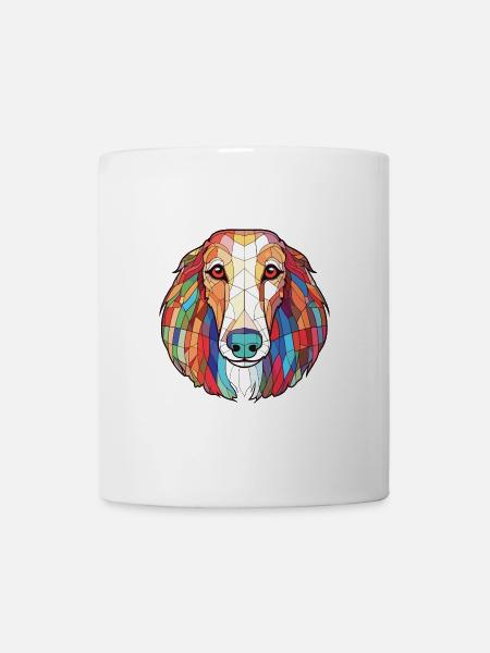 Barsoi-Hunderasse Bunte Aquarell-Illustration - Tasse - Weiß
