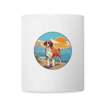 Bernhardiner Hund Rasse Cartoon Kawaii Clipart Hund - Tasse - Weiß - Vorne