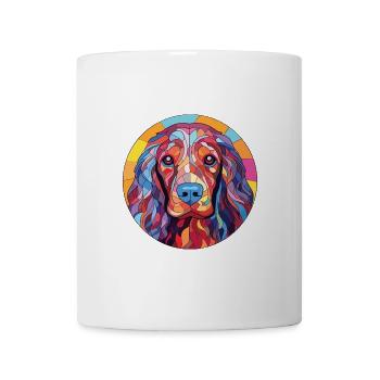 Friesische Wasserhundrasse Aquarell-Illustration - Tasse - Weiß - Vorne