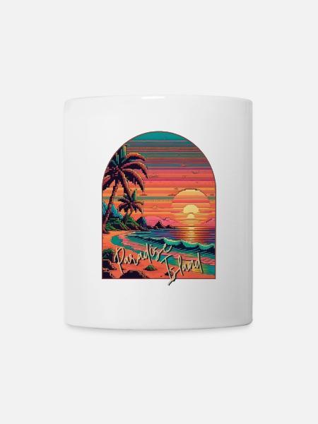 Paradies-Insel - Tasse - Weiß