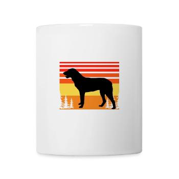 Cao De Castro Laboreiro Hund Silhouette Retro Sonne - Tasse - Weiß - Vorne