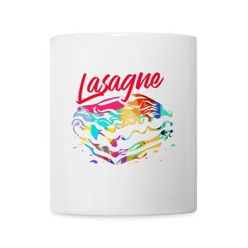 Überbackene Lasagne Familienessen - Tasse - Weiß - Vorne