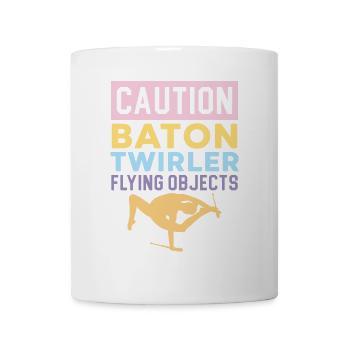 Vorsicht Baton Twirler Fliegende Objekte Baton Twi - Tasse - Weiß - Vorne
