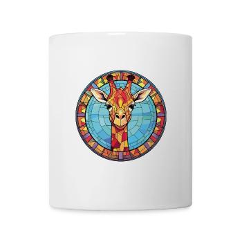 Giraffe buntes Aquarell Tier Illustration - Tasse - Weiß - Vorne